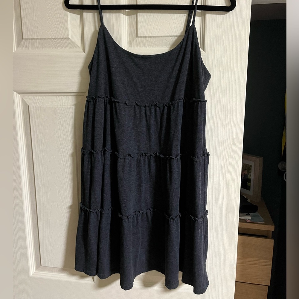 Z Supply Charcoal Tiered Dress